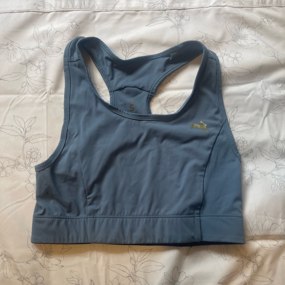 Tracksmith light blue Sports Bra